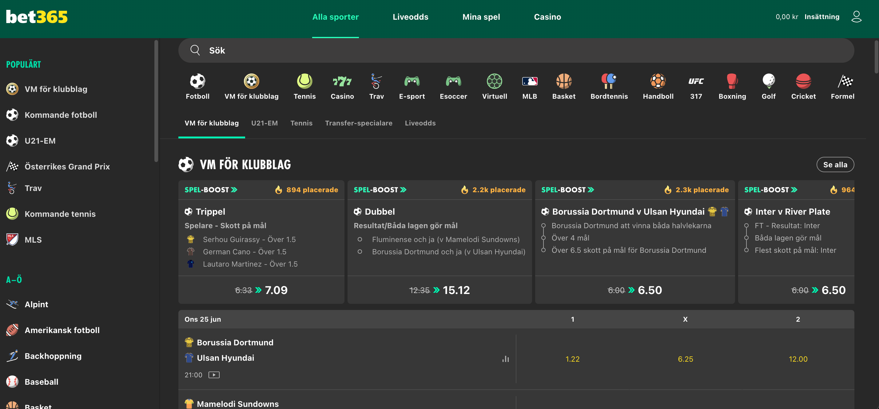 Bet365 odds