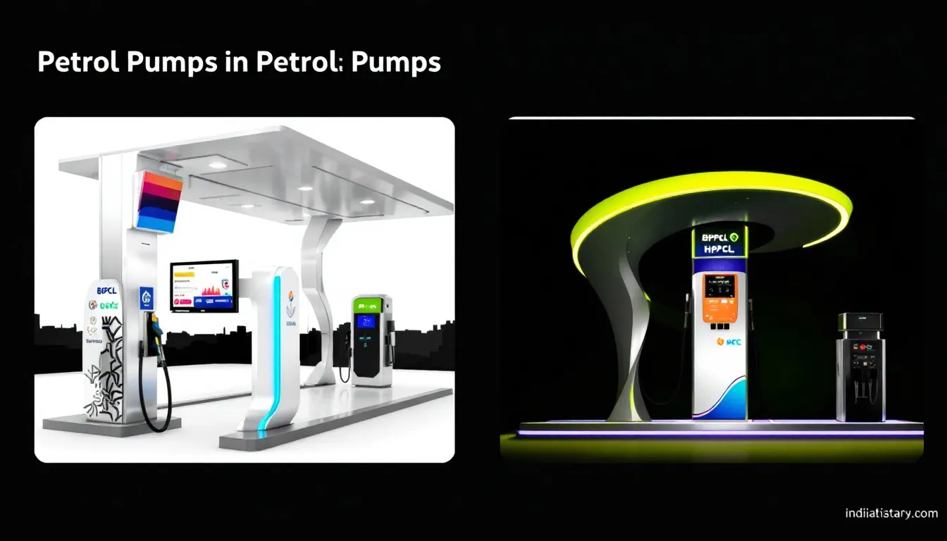 Different types of petrol pumps available in India.
