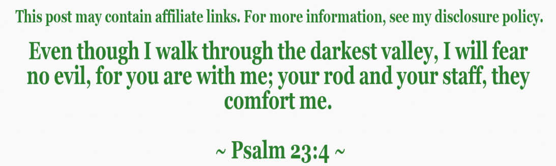 Christian Crisis Bible verse Psalm 23:4