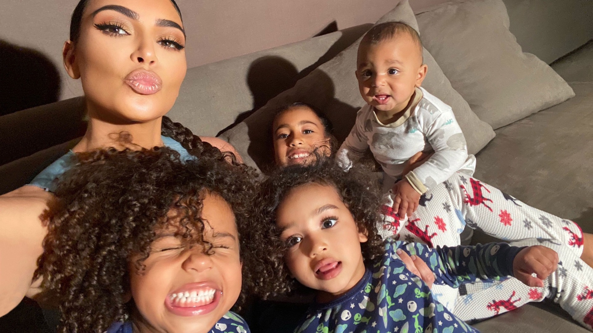 kim kardashian and their four children