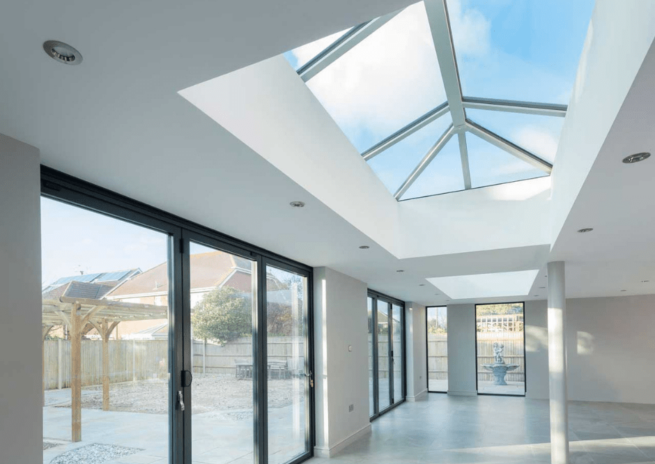 white roof lantern interior view 
