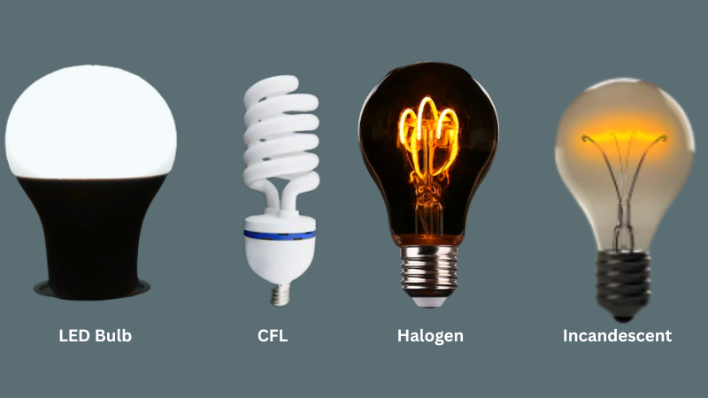Different lighting bulbs
