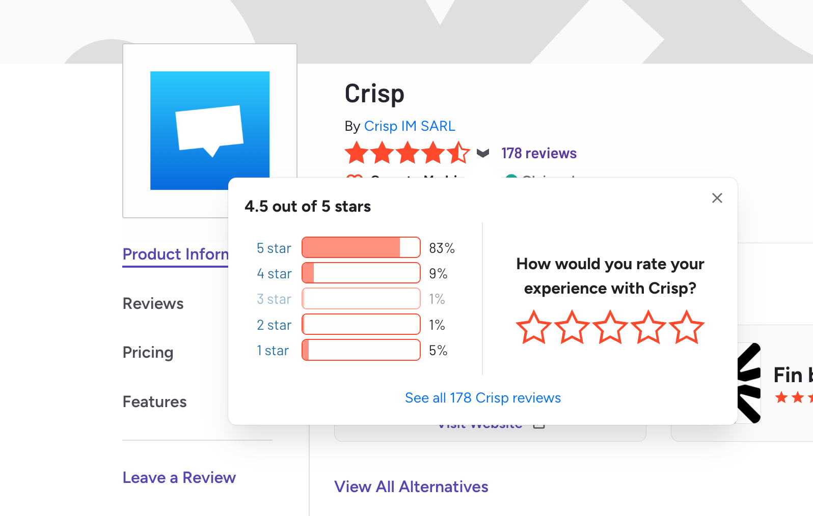 Crisp G2 reviews