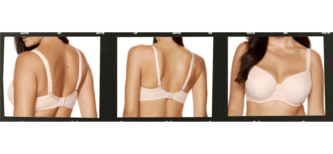 Gorteks Luna Molded Push Up Polish bra shown in front, back, and fit views highlighting full-bust support and construction