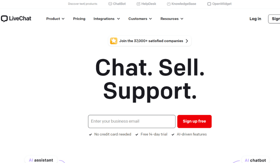 Livechat customer support solution