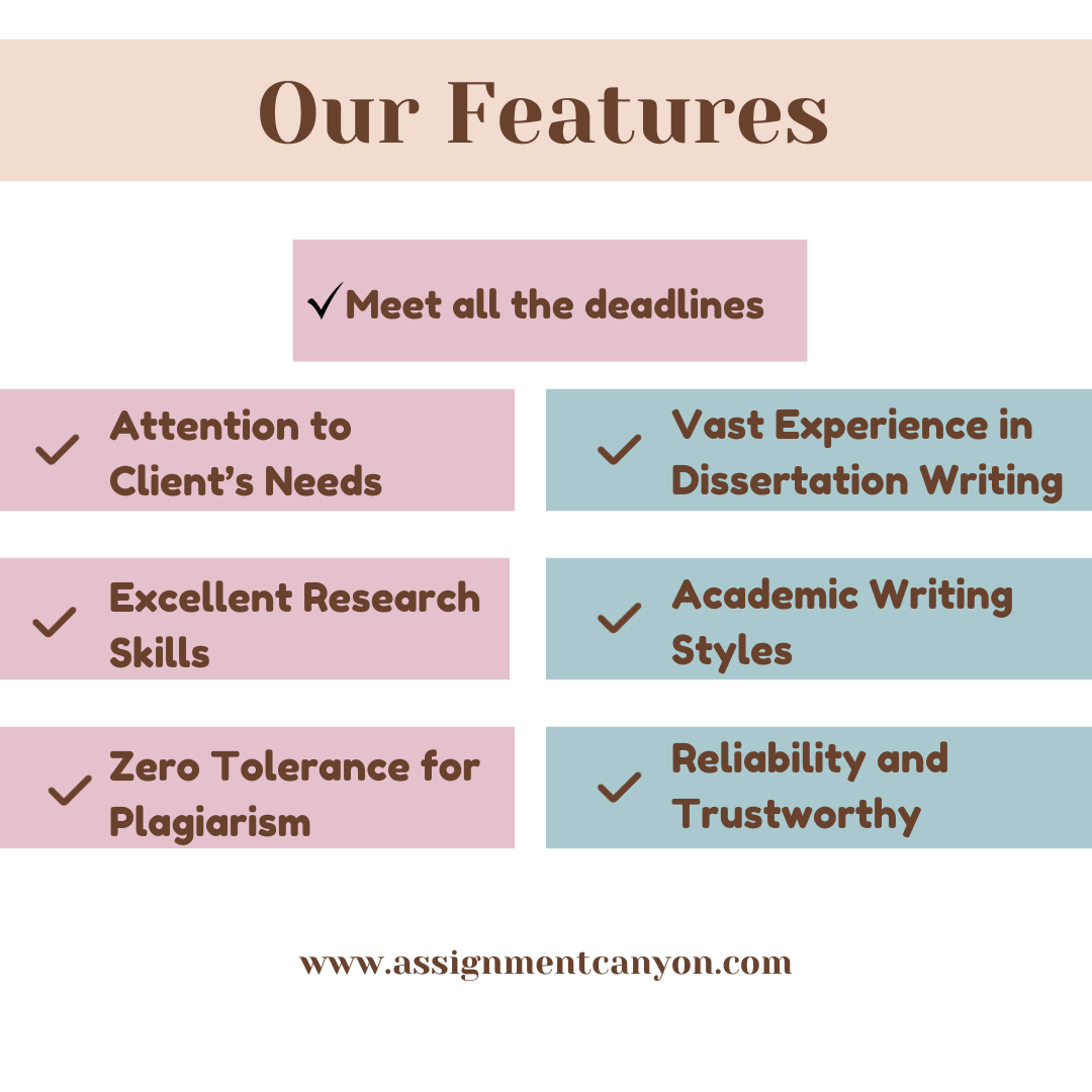 Dissertation writers from Assignment Canyon - our features that ensures you pass in your dissertations 