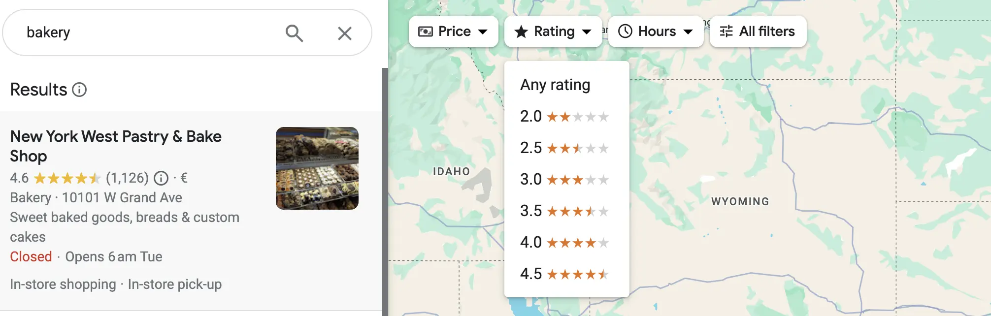 star rating affect visibility in search in google maps