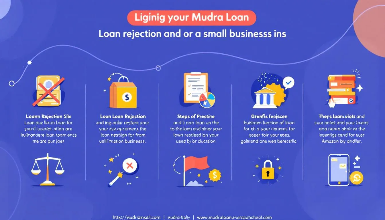 An image showing common reasons for loan rejection faced by small businesses.