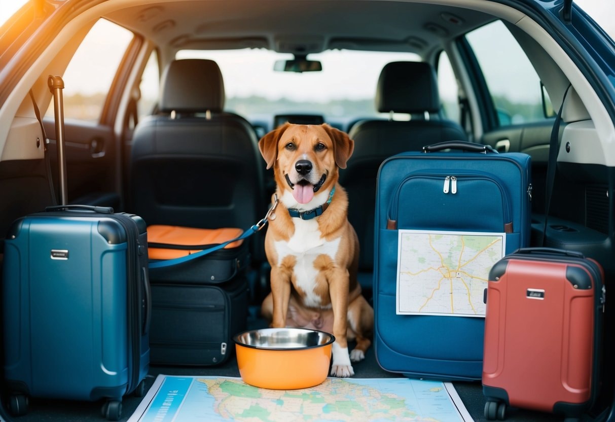 Dog on Vacation With Family