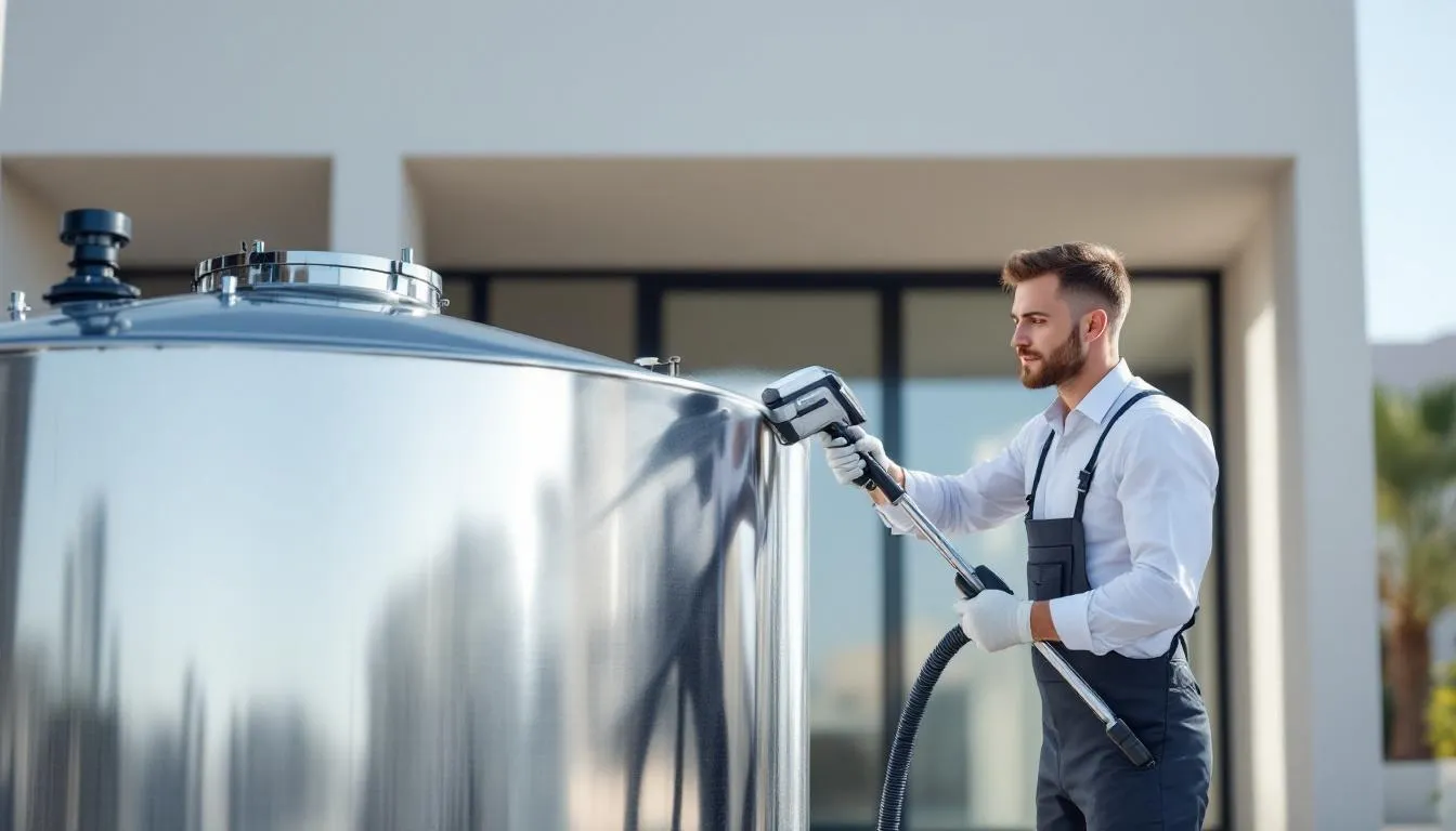 Professional water tank cleaning services in action, ensuring clean and safe water.