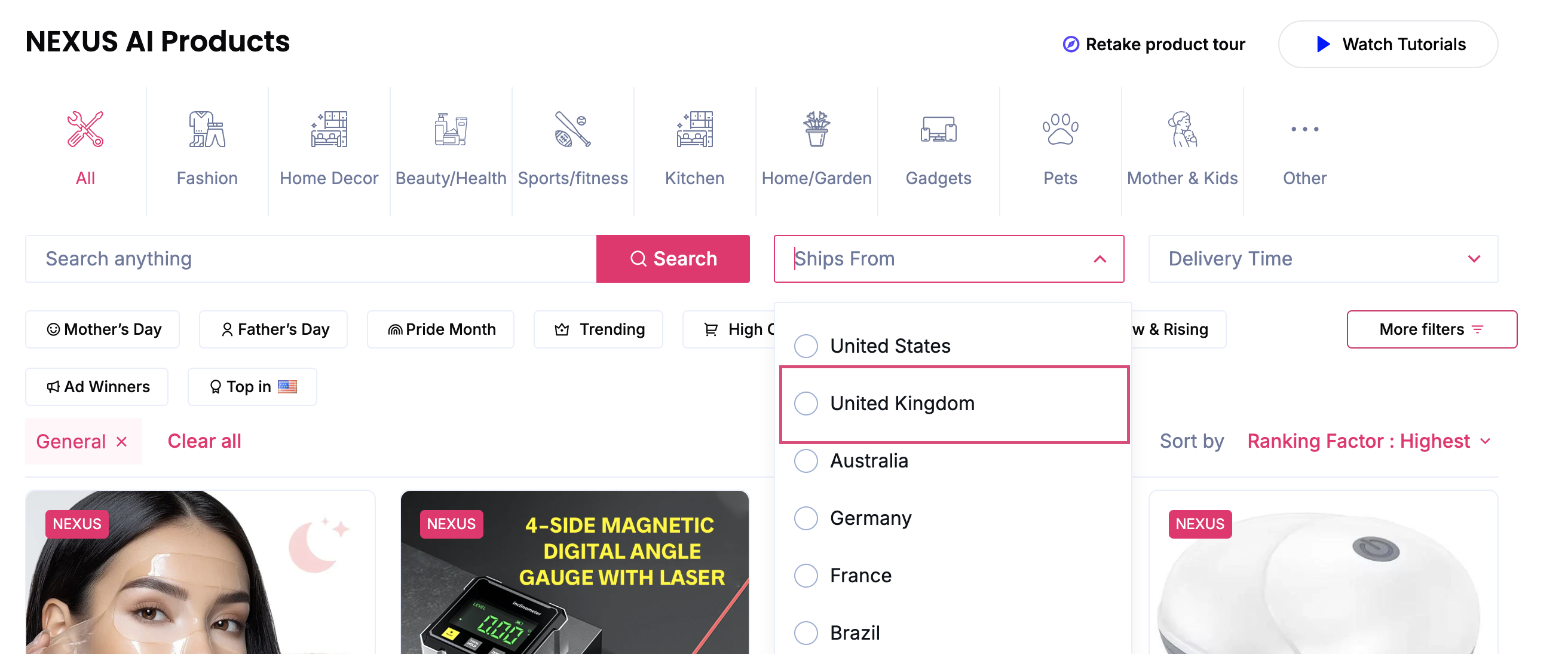 sell the trend united kingdom filter