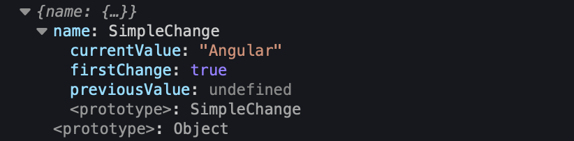 Angular simpleChange output