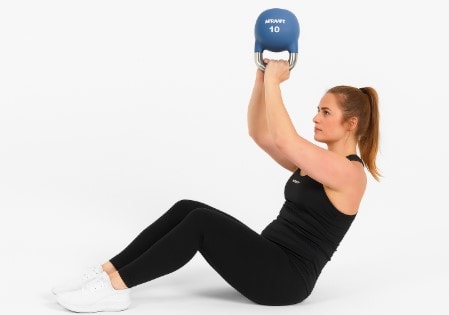 kettlebell sit up and press