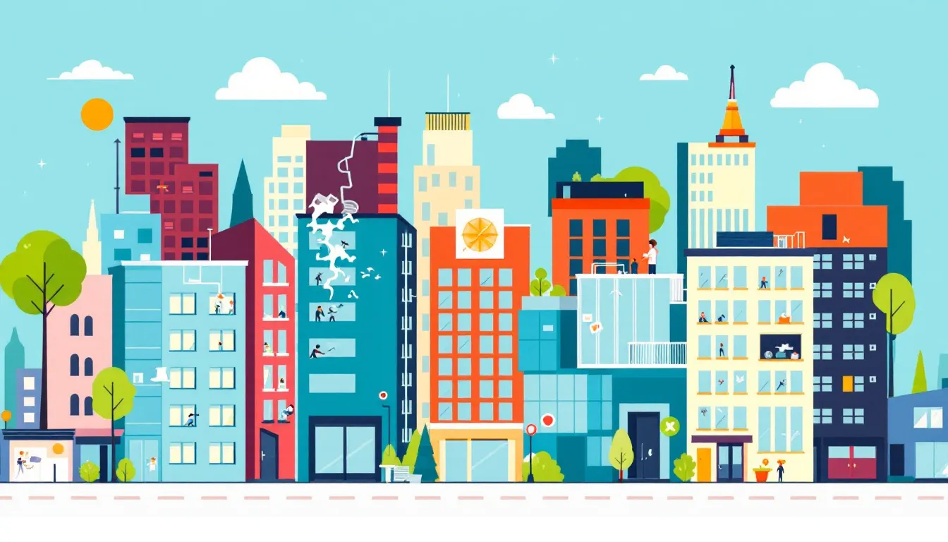 An image depicting maintenance challenges faced by property managers in a busy borough.