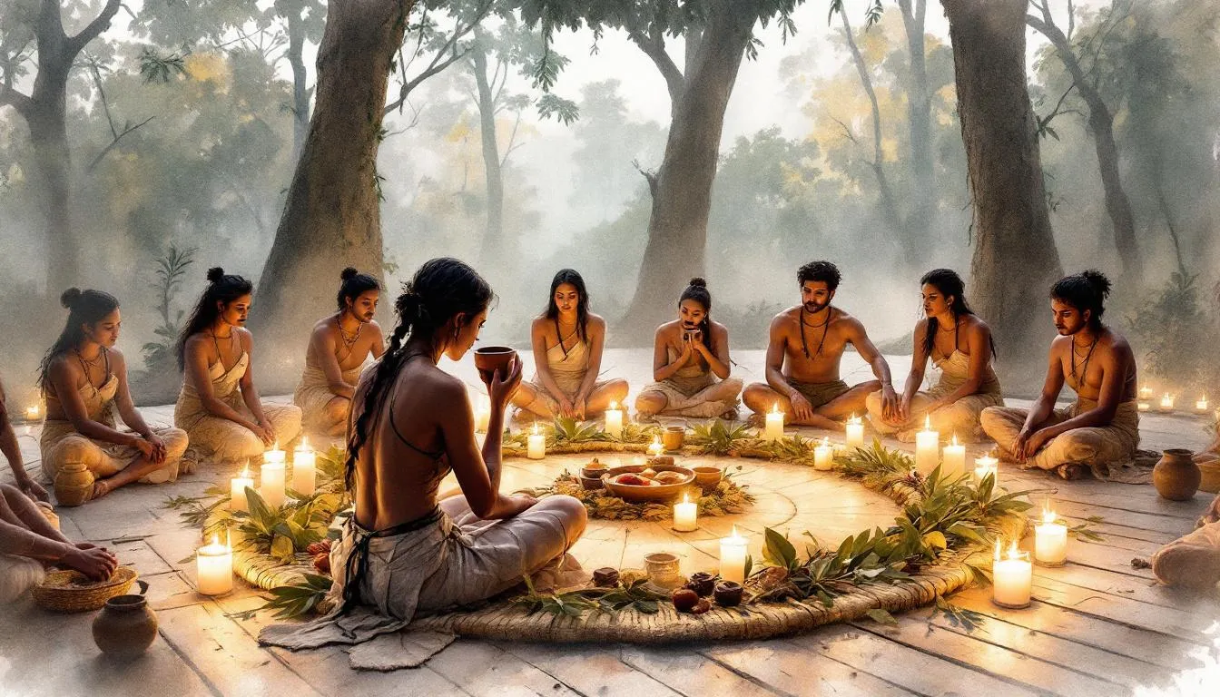 A person enjoying the benefits of drinking ceremonial cacao during a cacao ceremony.