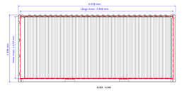 Abbildung 1.2.2: Seitenansicht 20 Fuß HC Container