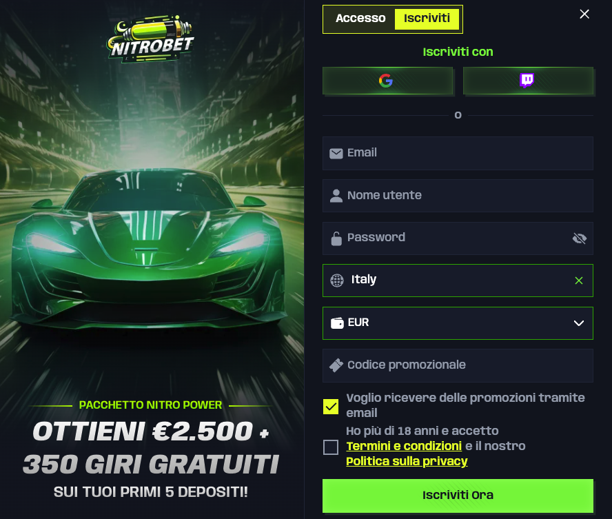 Nitrobet login