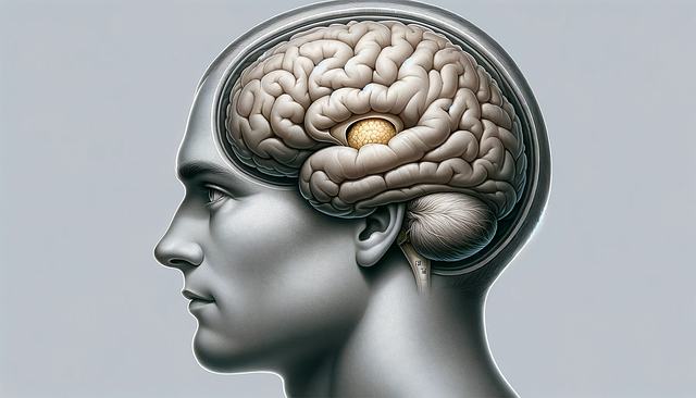 The pituitary gland sits at the base of the brain and controls testosterone synthesis via LH