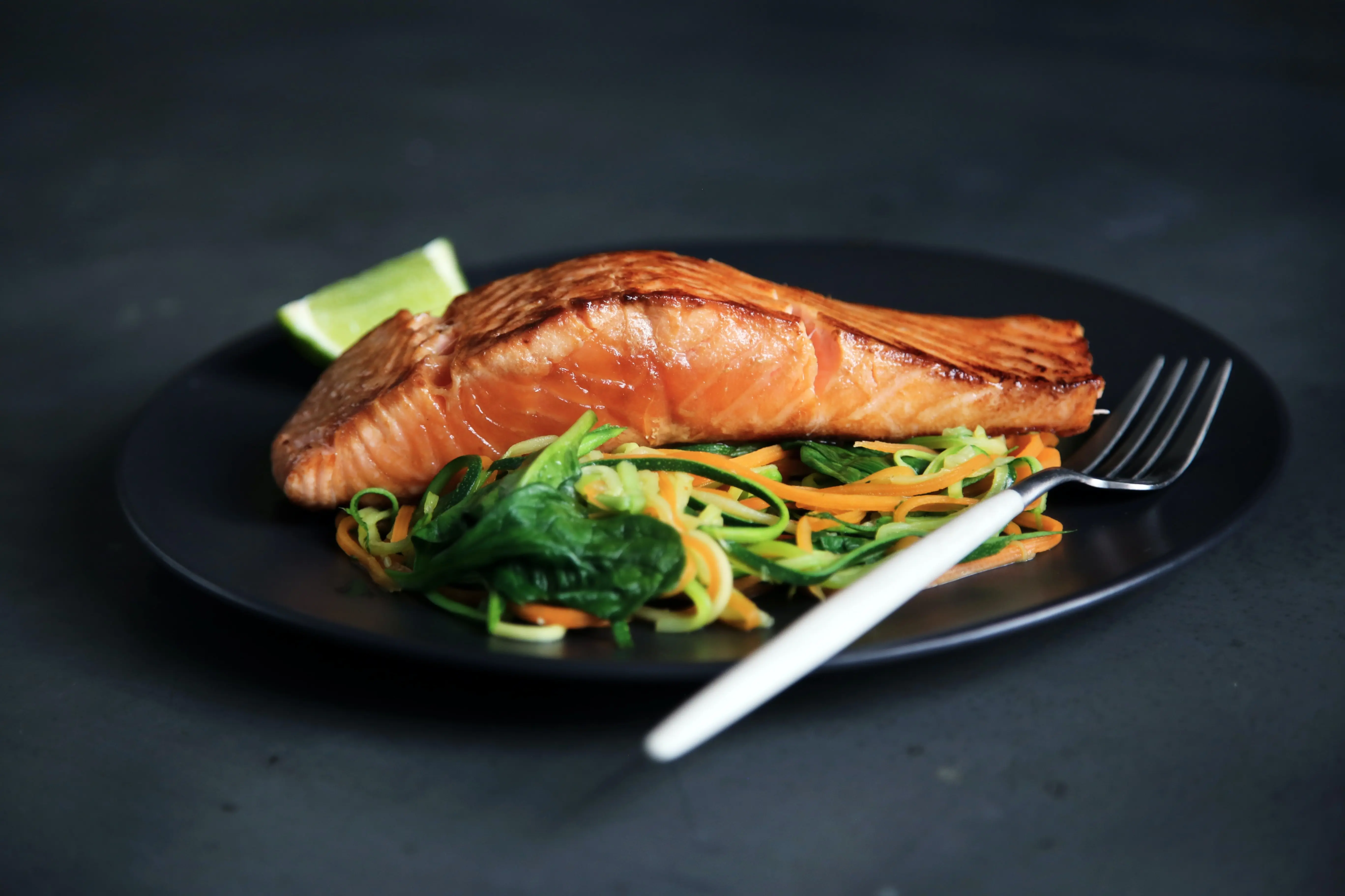Salmon cooked in air fryer