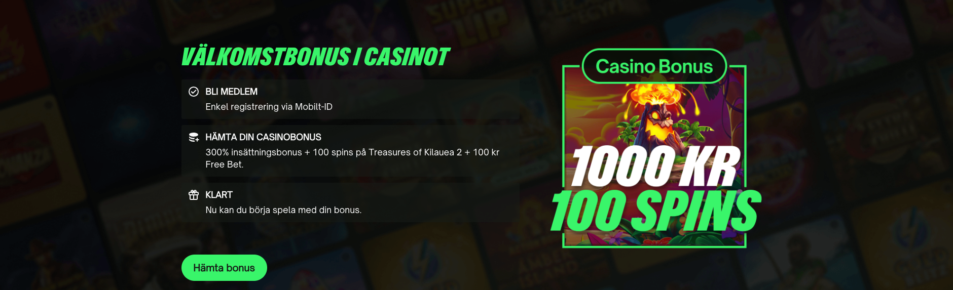 Comeon casino bonus