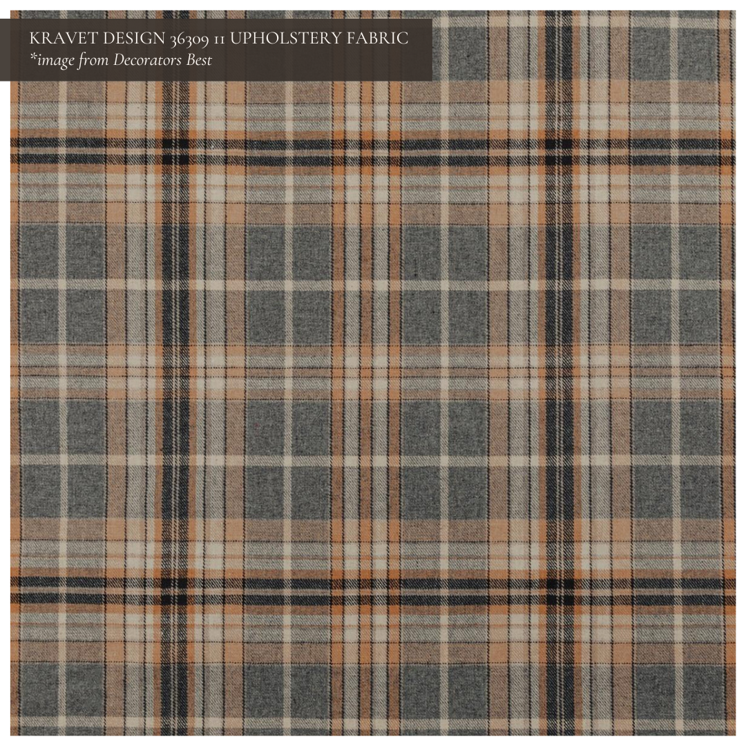 This plaid upholstery fabric is sold by the yard at any number through Kravet