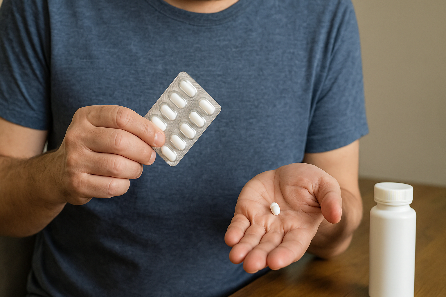 Pillebrett med smertestillende medisiner, illustrasjon av naproxen brukt ved ulike smerter.