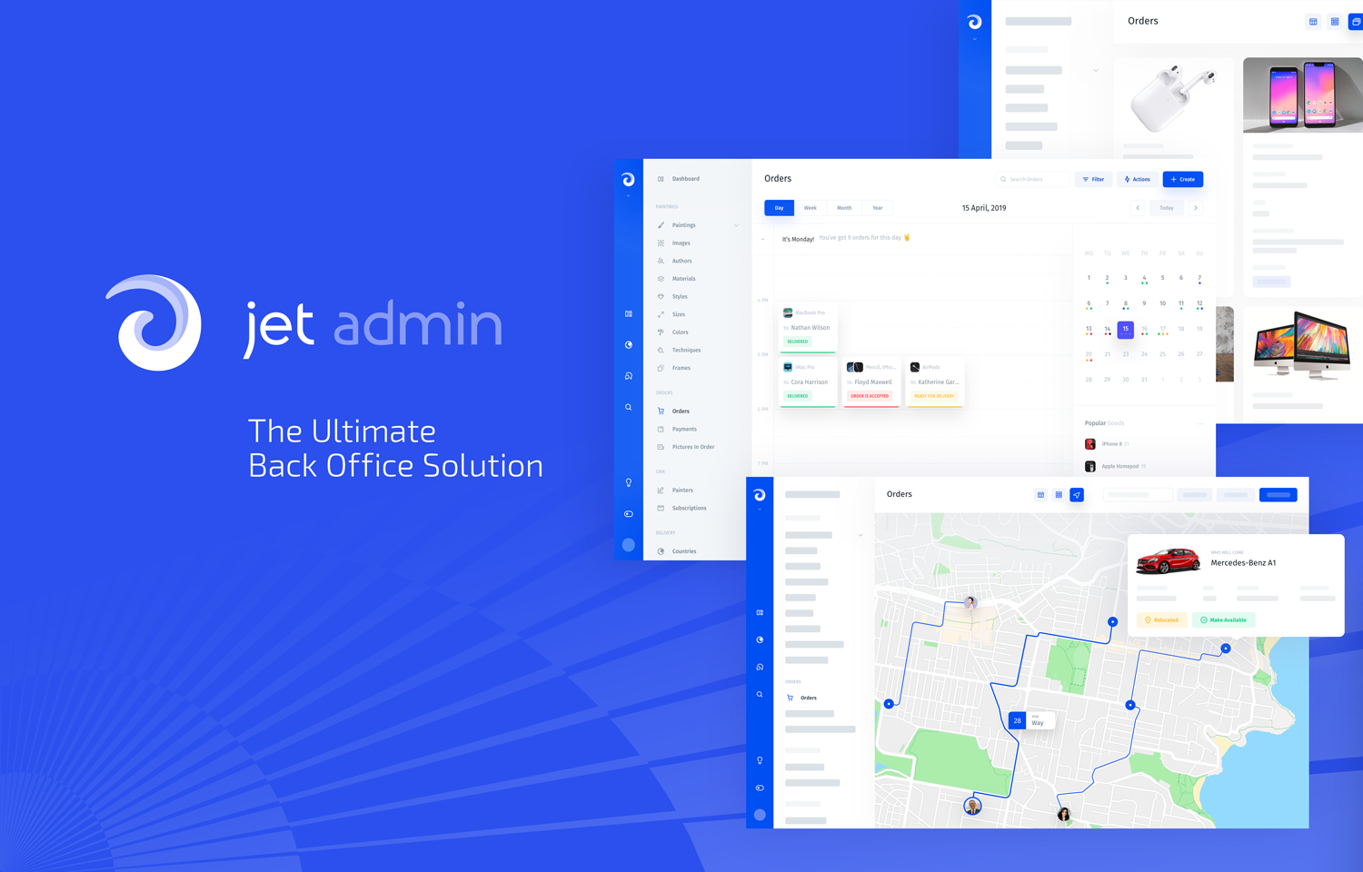 Jet admin interface