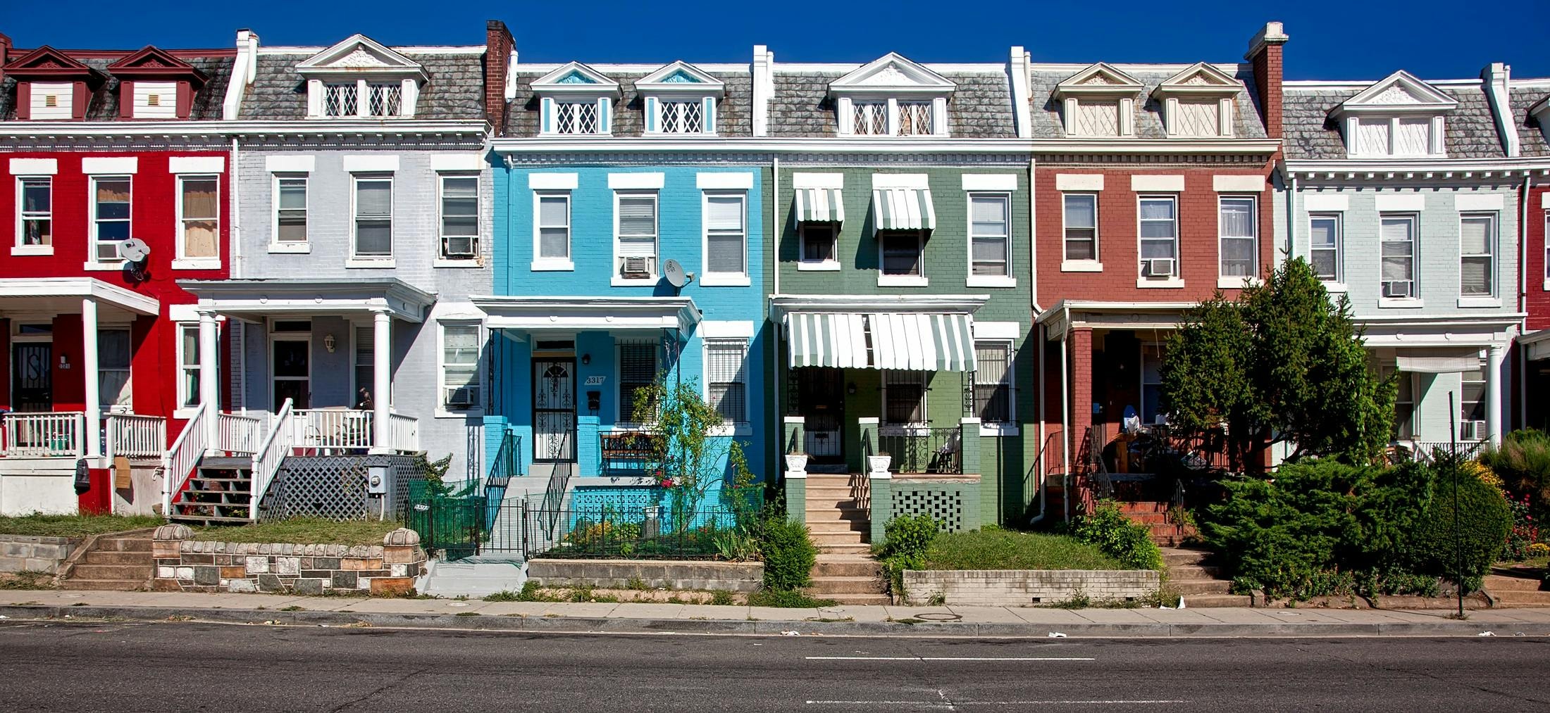 Row of rental properties.