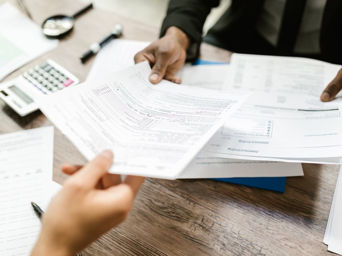 A veteran submitting documents for VA application