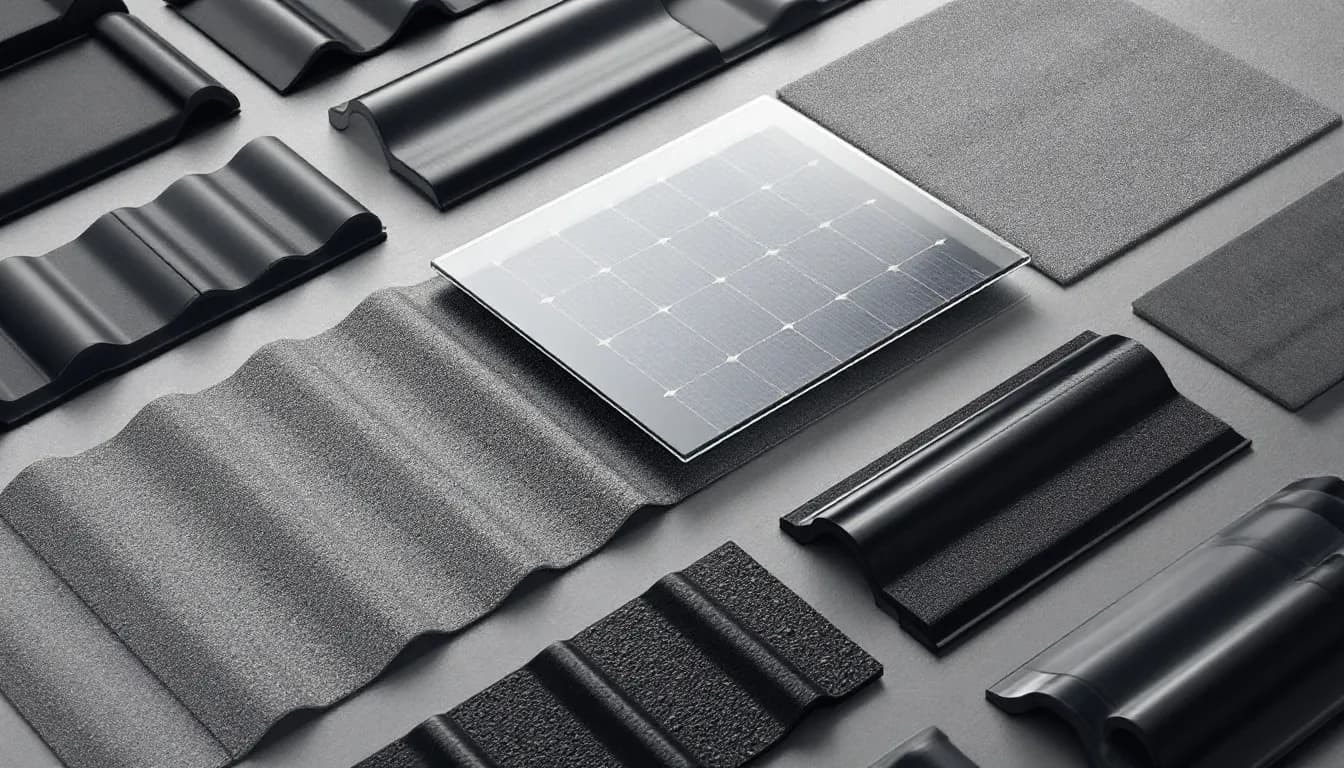 Detailansicht Solardachziegel in der Schweiz