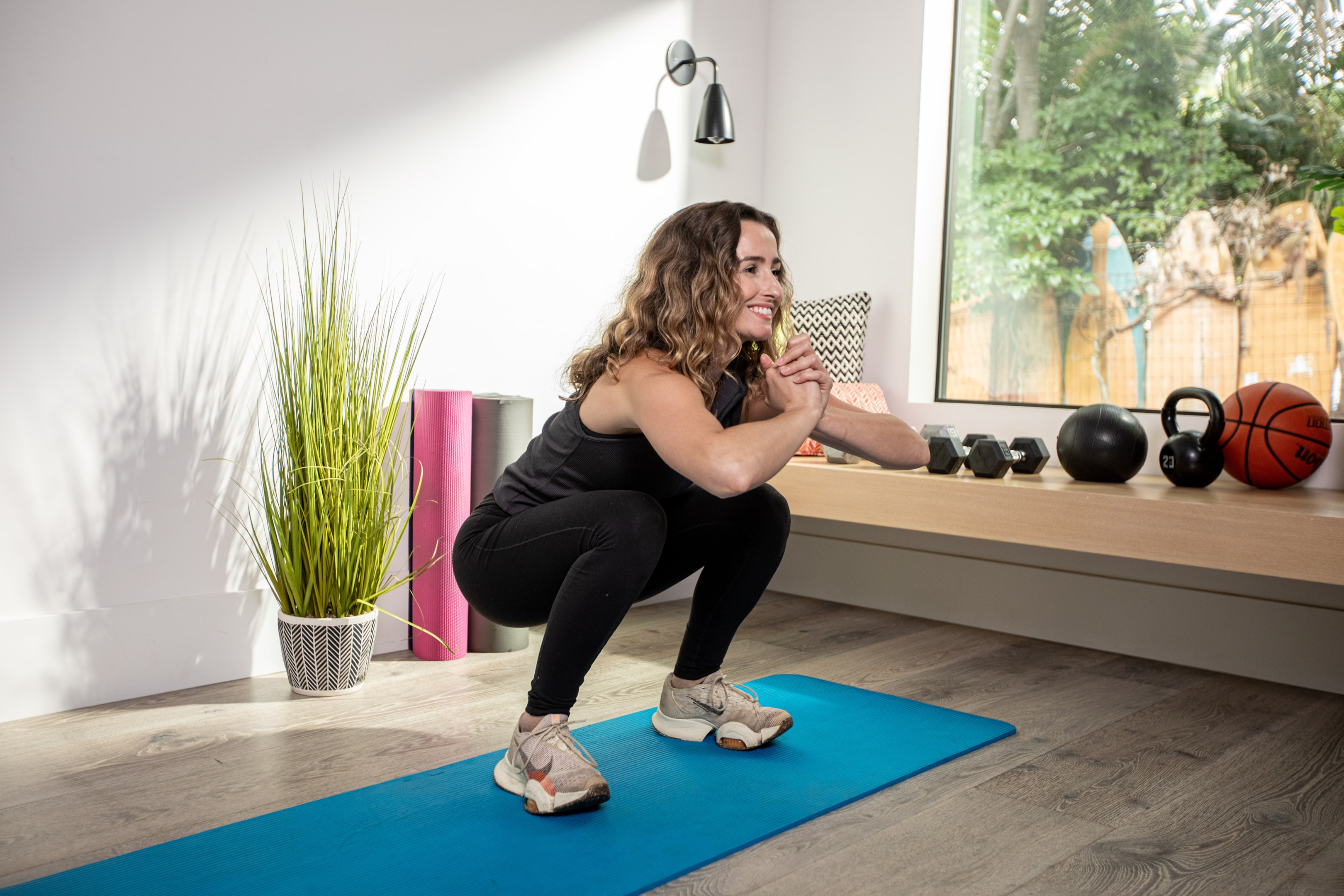 Sumo squats area little different than the traditional squat. It's a deeper front squat that activates the hip flexors. The traditional squat has a narrower stance while sumo squat has a deeper stace.