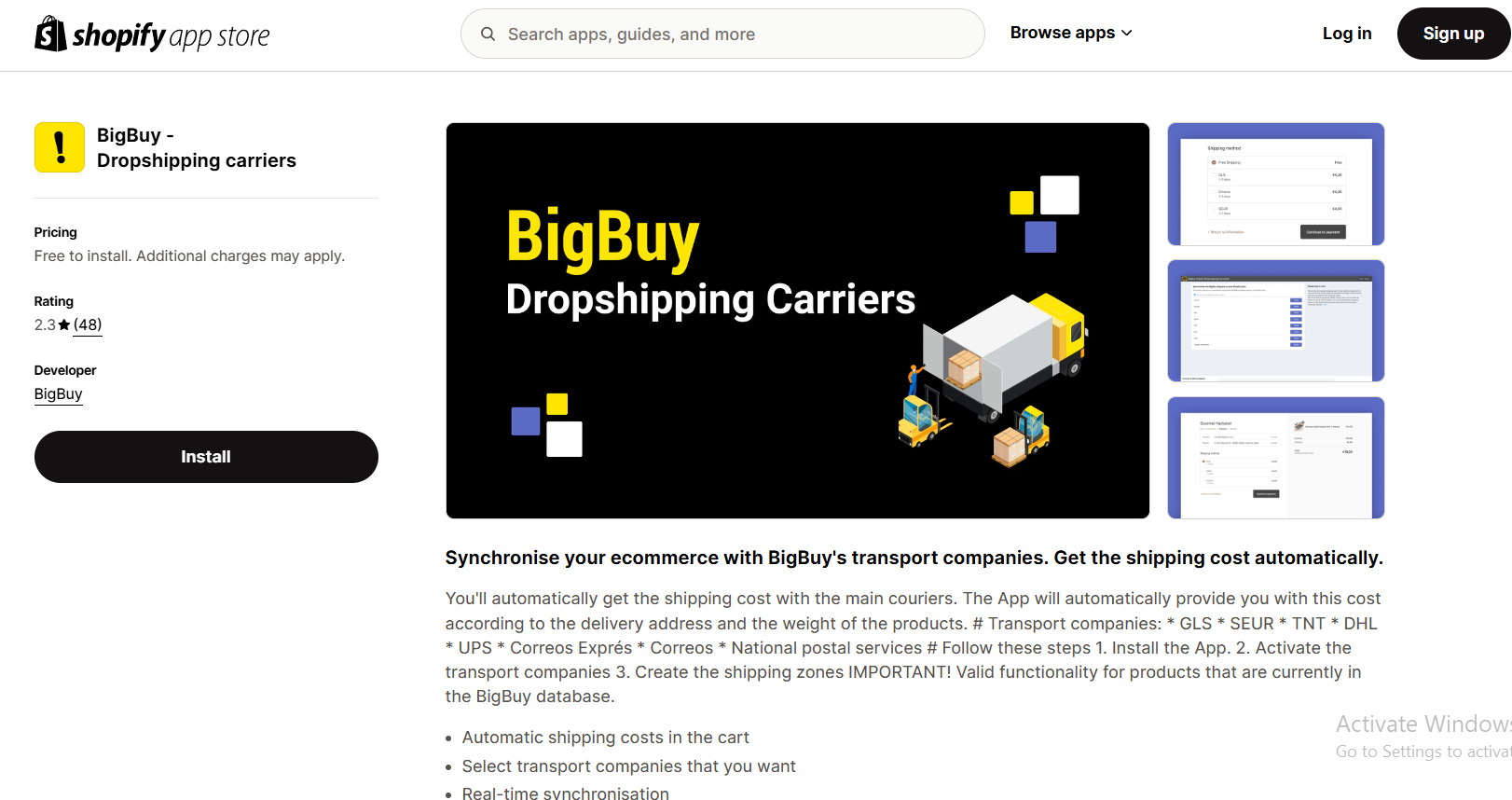 shopify app store bigbuy