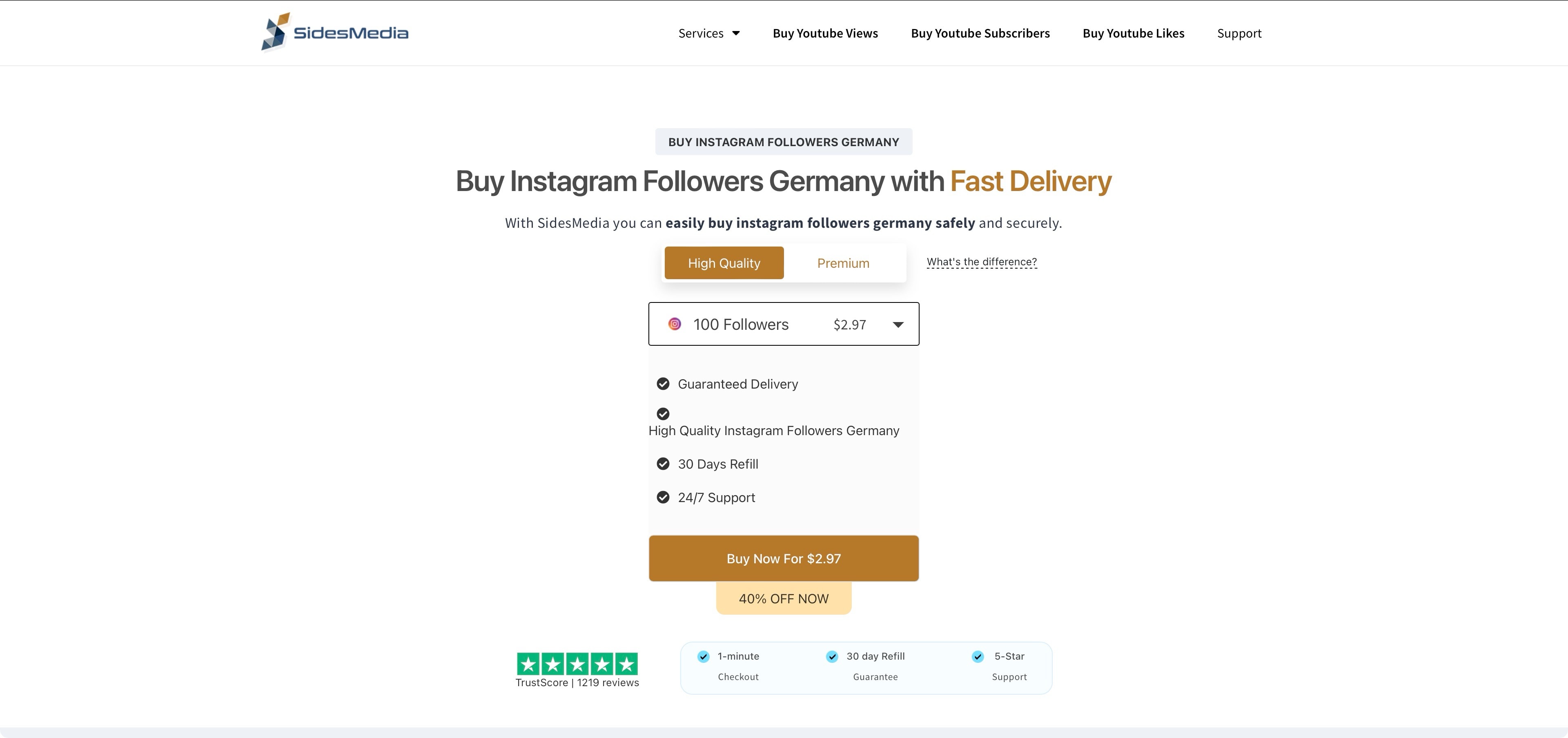 sidesmedia buy instagram followers germany page