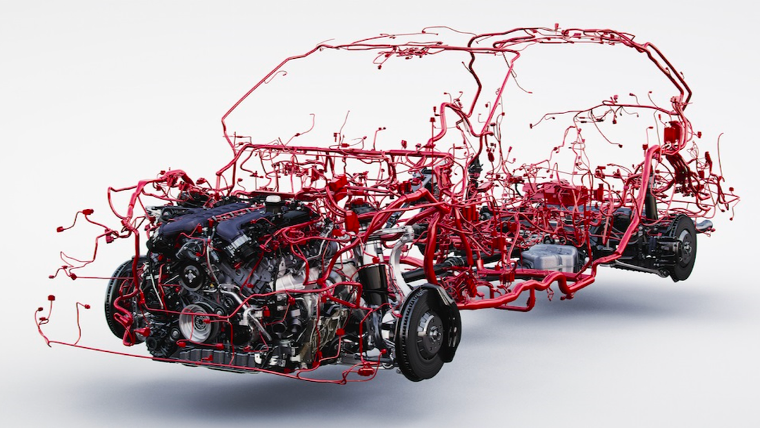 Conventional vehicles use fixed wiring which is heavy, complex, inflexible and difficult to diagnose and repair