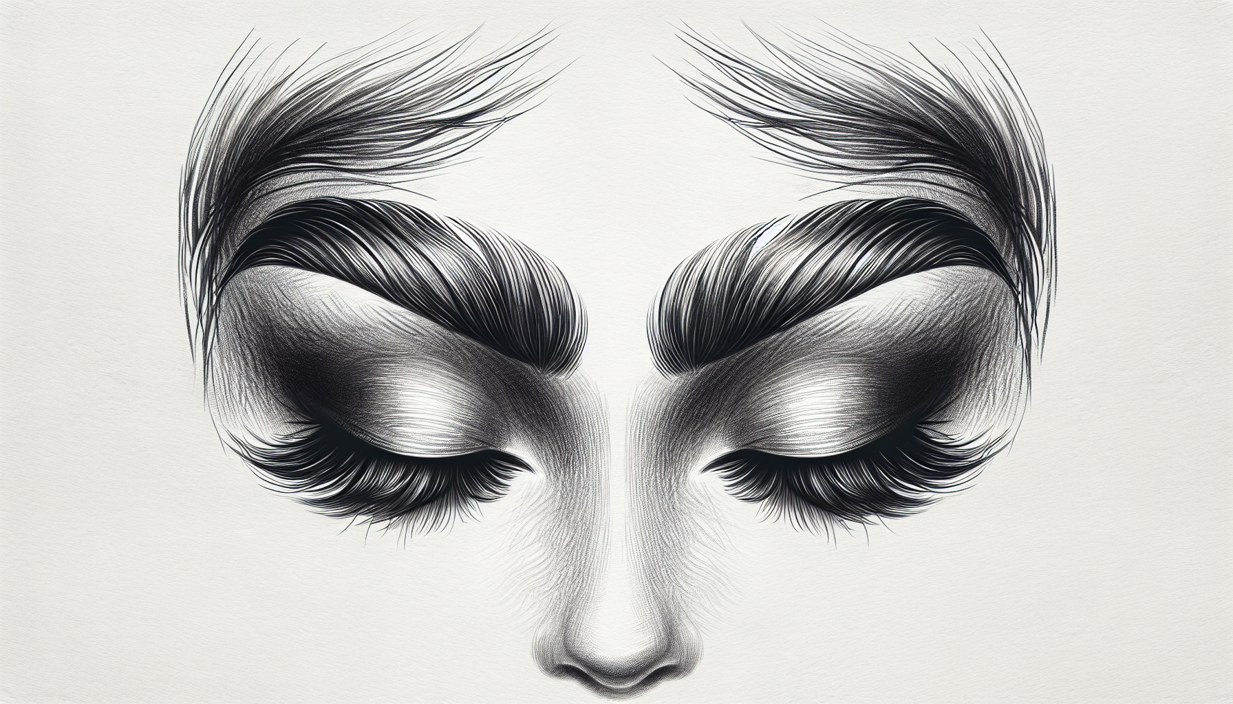 An artistic representation of an ideal eyebrow shape for oval face shapes