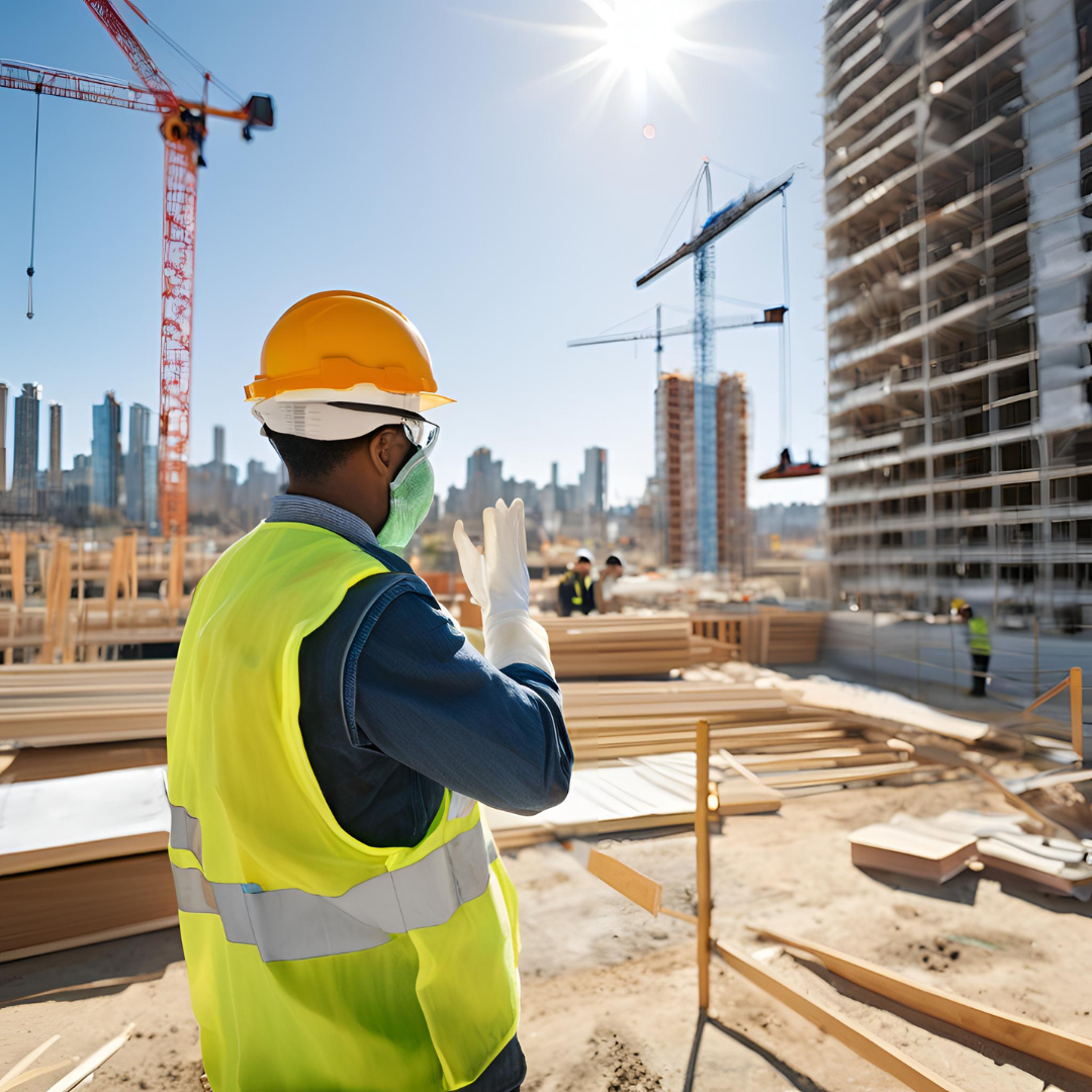 Construction PPE - of personal protective equipment such as hard hats - use of personal protective gear 