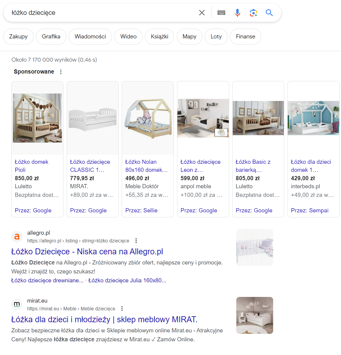 SERP - Google example | Up&More