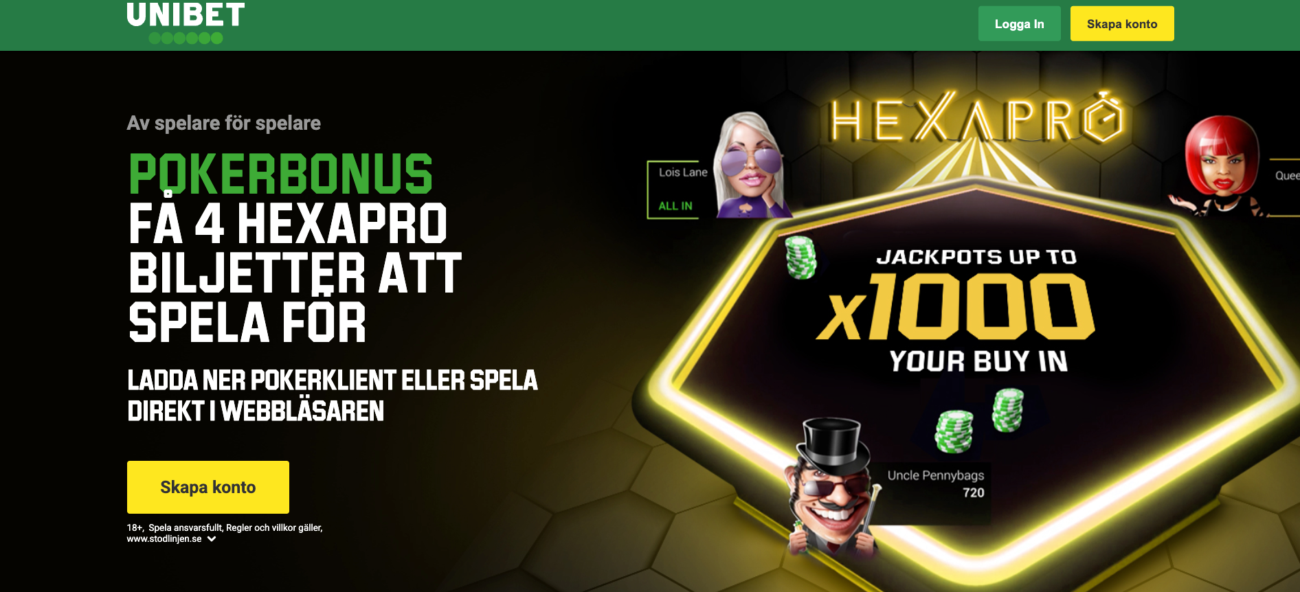 Unibet poker bonus