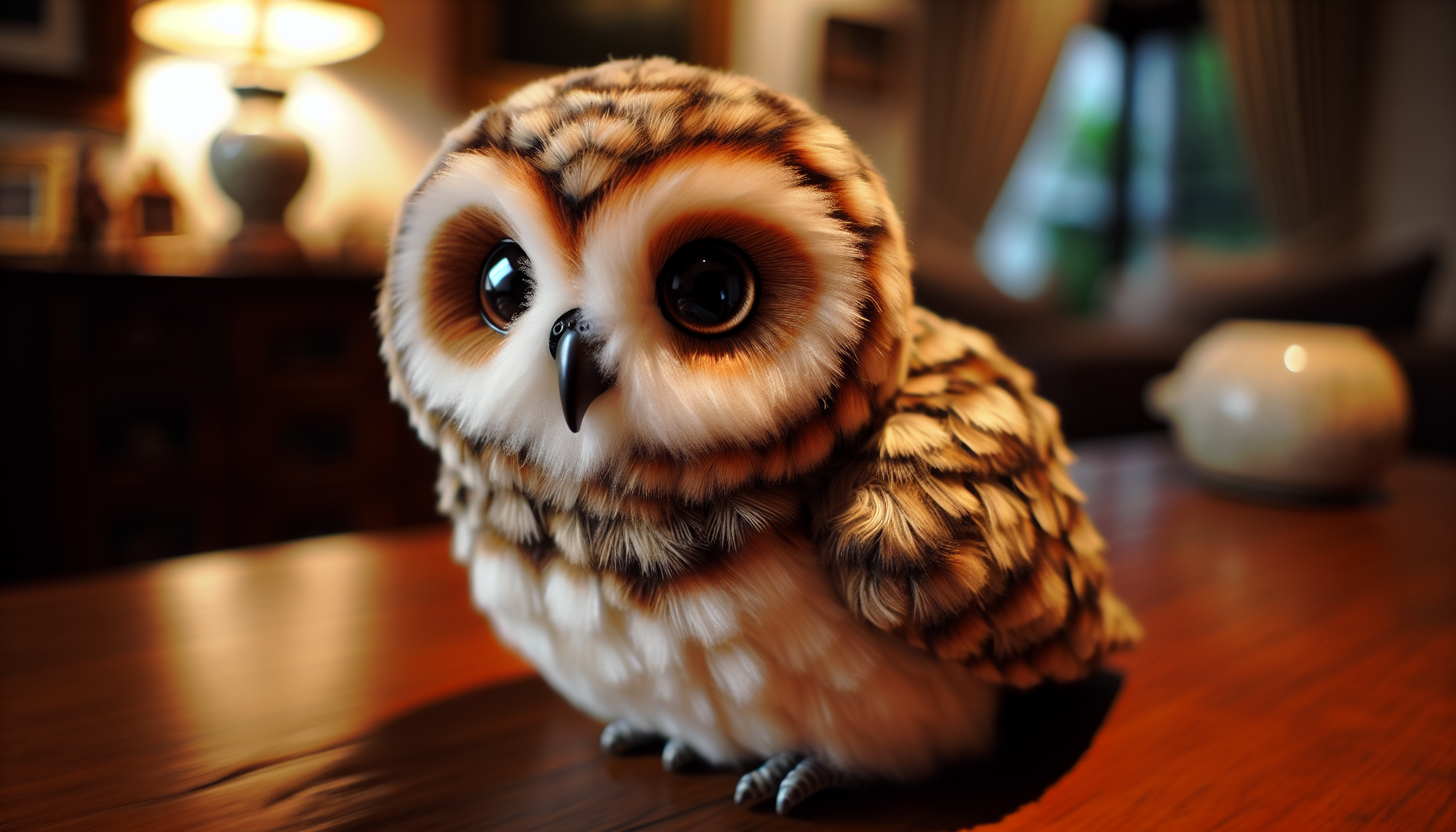 Realistic owl plush toy