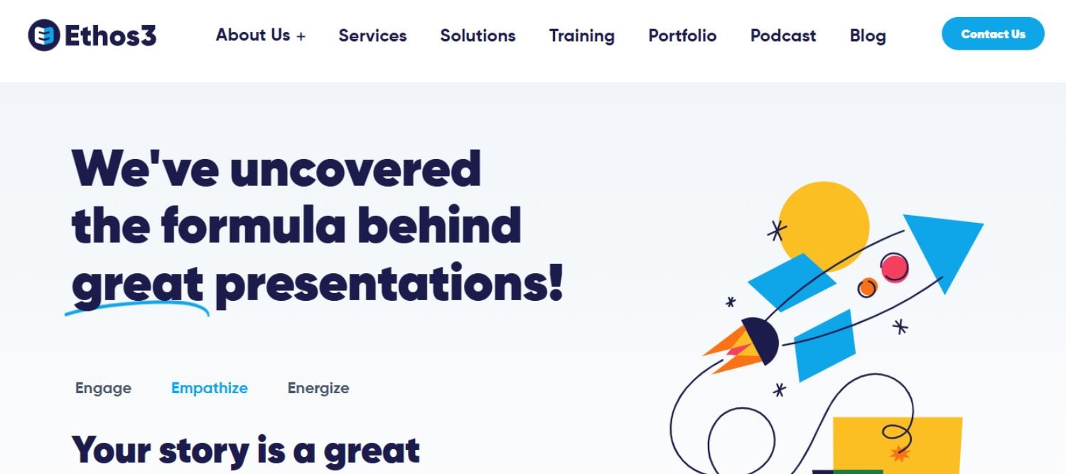Ethos3 provides professional presentation design services