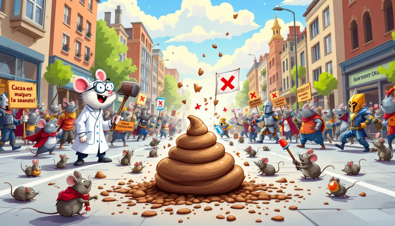 Health risks associated with rodents, showcasing rodent droppings.