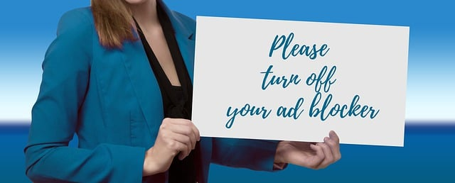 ad blocker, woman, presentation