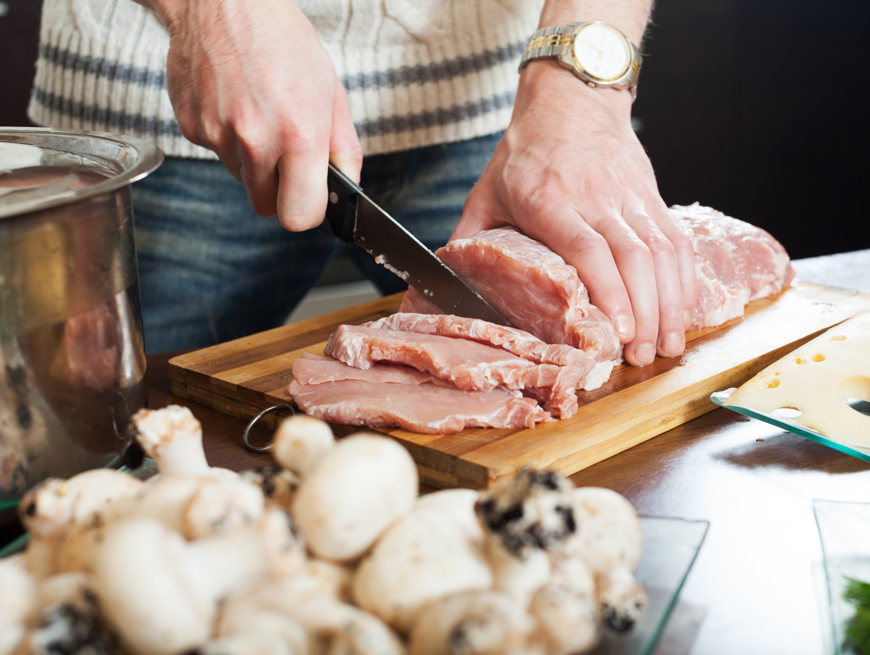 Consistently baste your pork loin while it cooks to keep the meat juicy and allow it to soak up all the flavors.