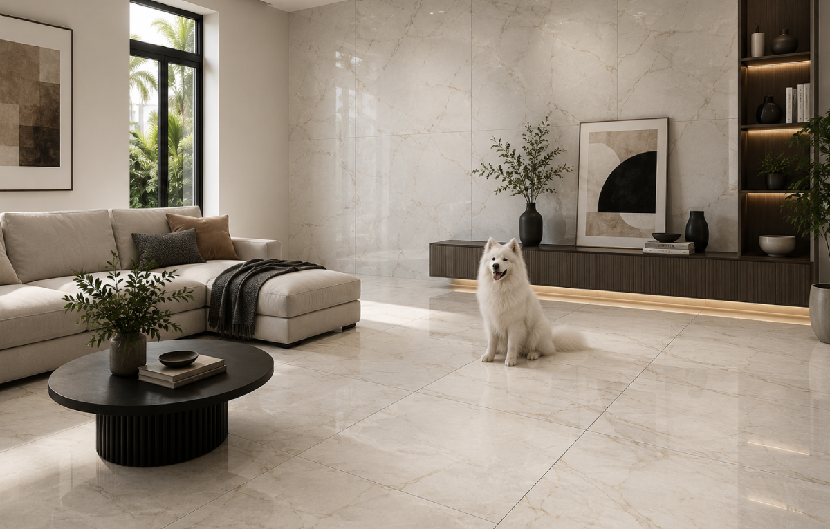 Porcelain floor tiles are perfect for a busy home and make the perfect addition