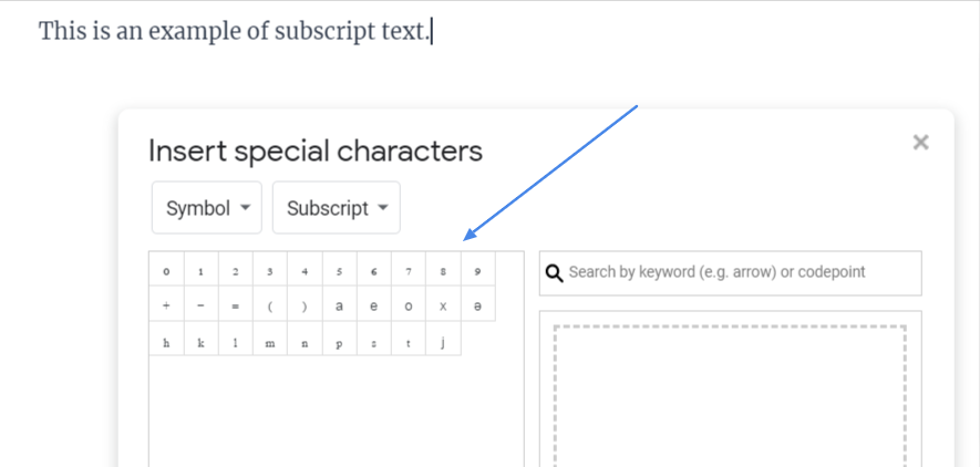 Select The Subscript You Want