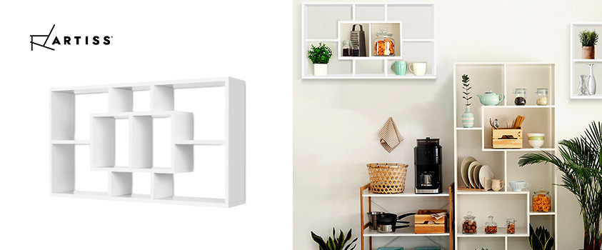 The Artiss floating wall shelf/storage box. It is easy to hang anywhere and put your favourite pieces on display.