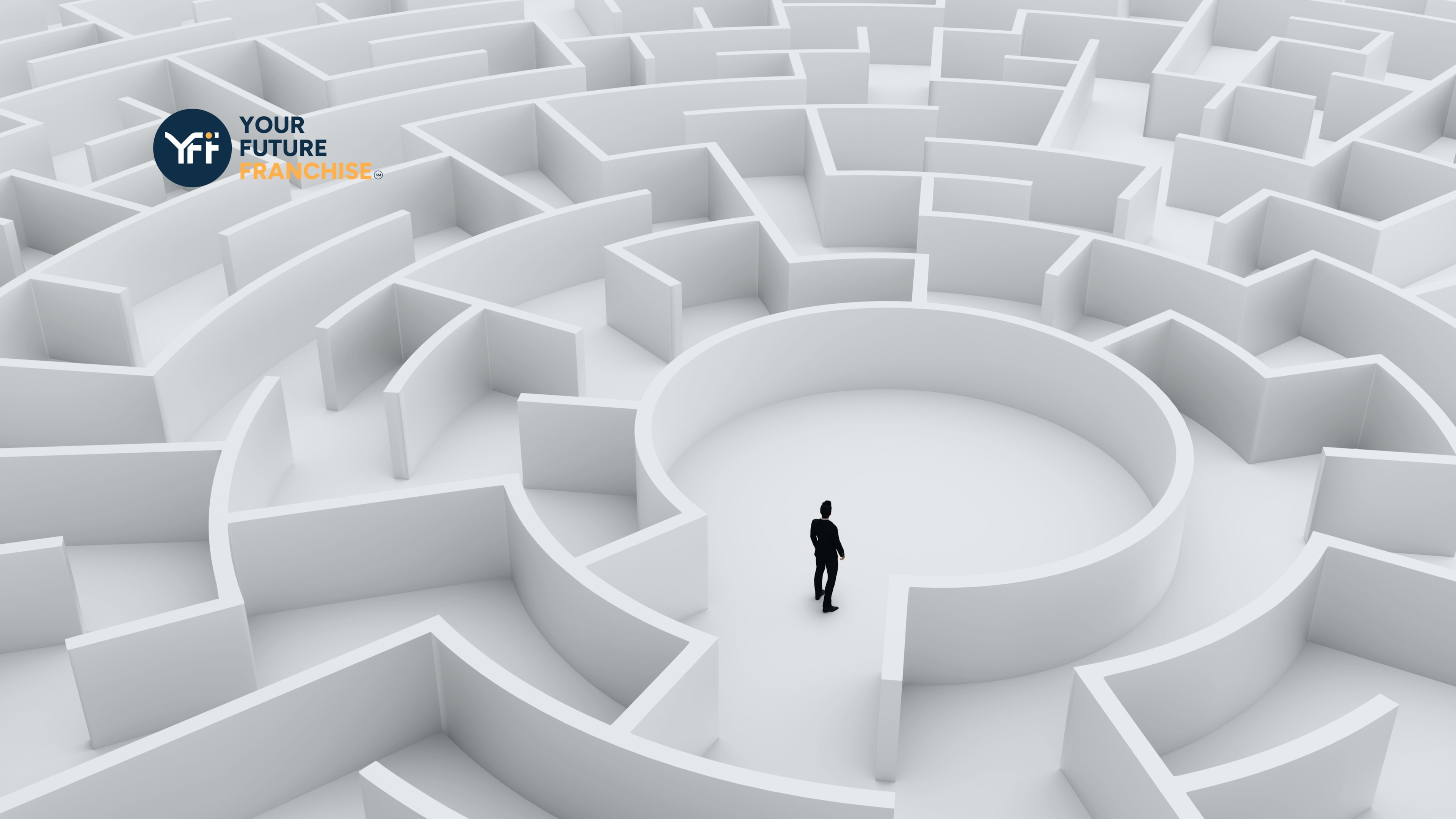 A man lost in a maze.