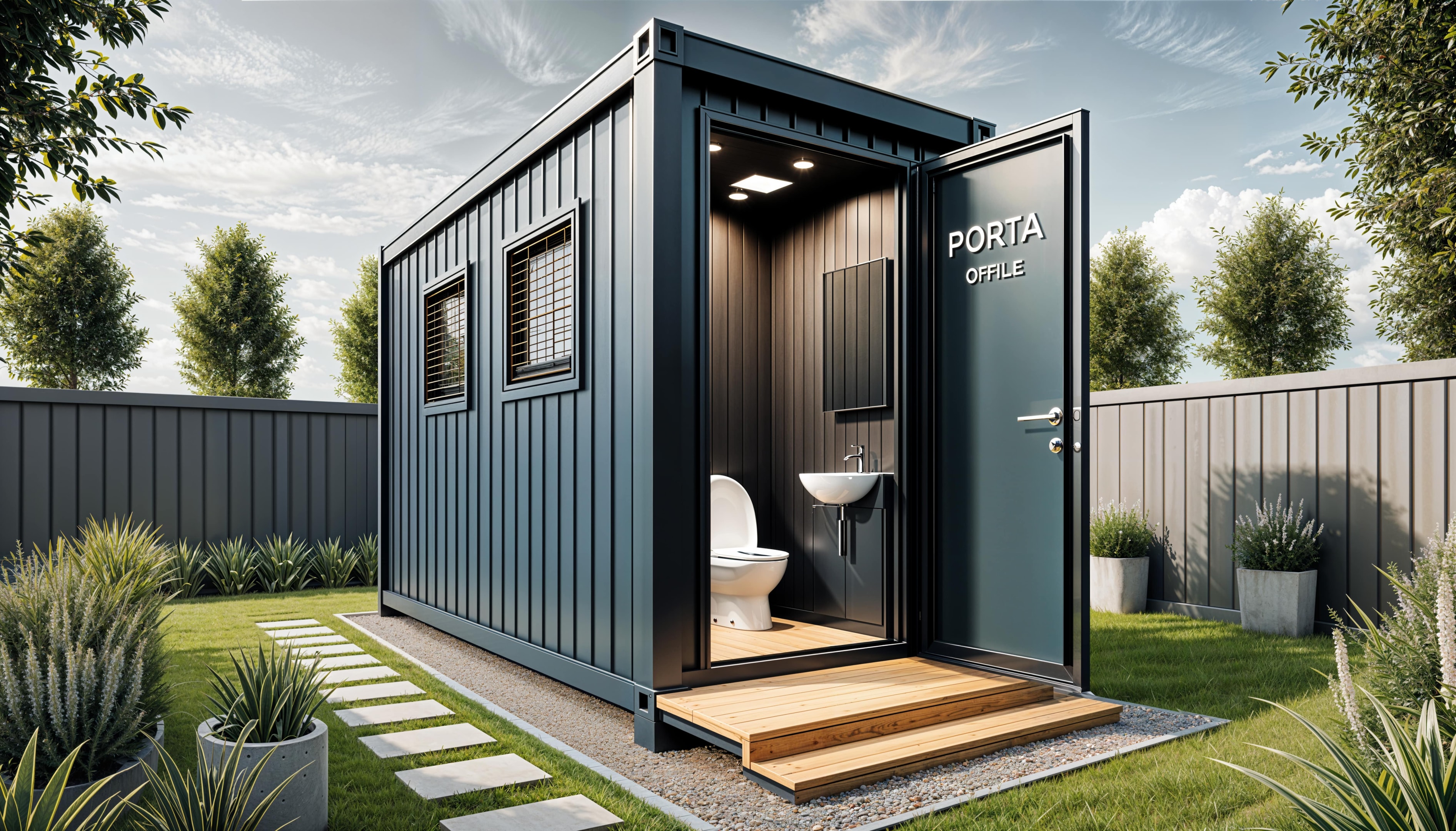 Portable toilet for construction sites