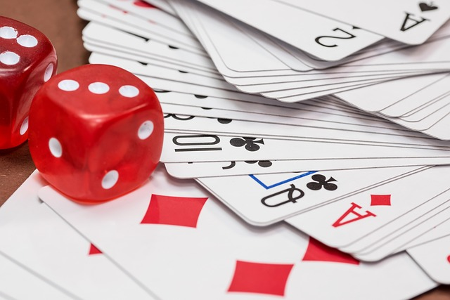 dice, gambling, card game
