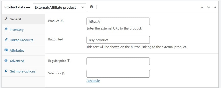 External/Affiliate products